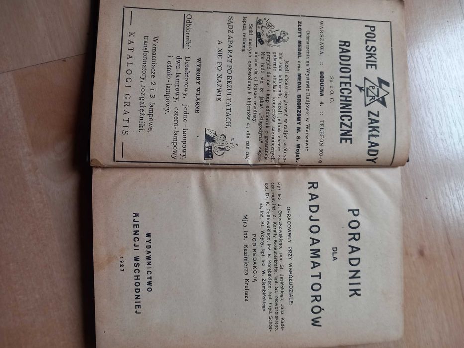 Poradnik radioamatora wydanie 1927 rok