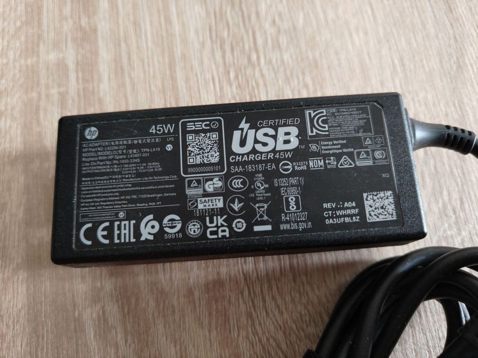 Зарядне для ноутбуків 45ват оригінальне hp