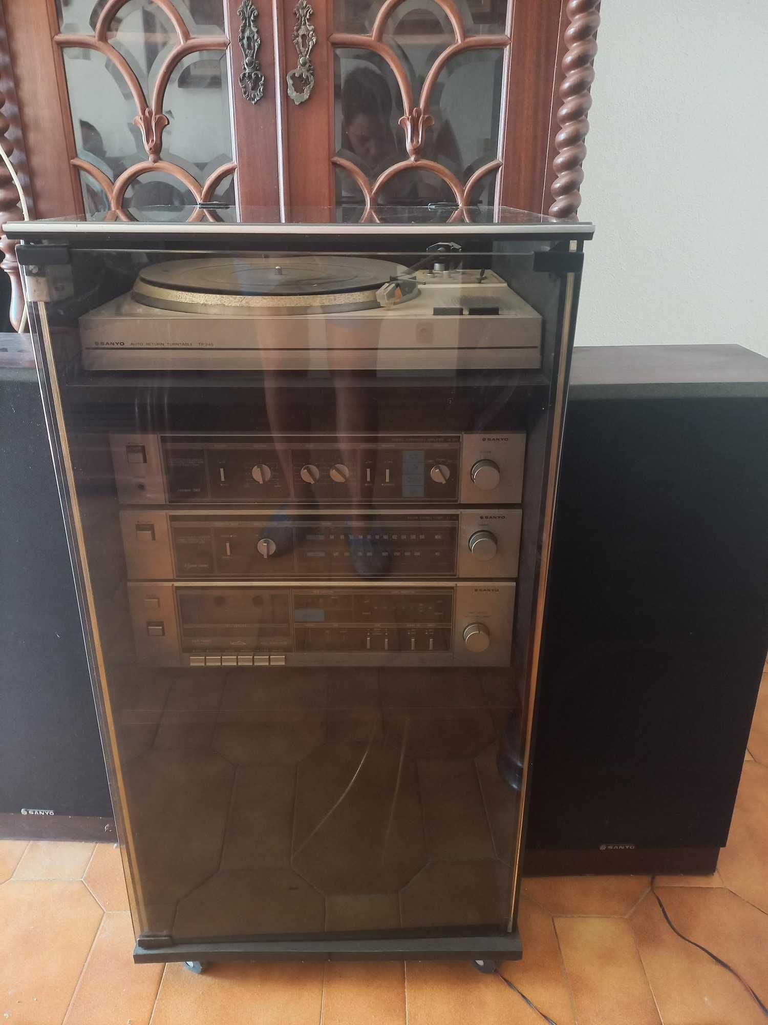 Sistema Hi-Fi Vintage Sanyo Completo