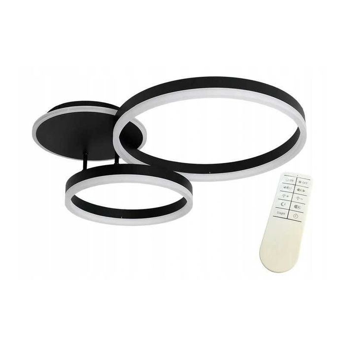 Nowoczesna, piękna, LAMPA SUFITOWA ŻYRANDOL Plafon MODERN LED + Pilot.