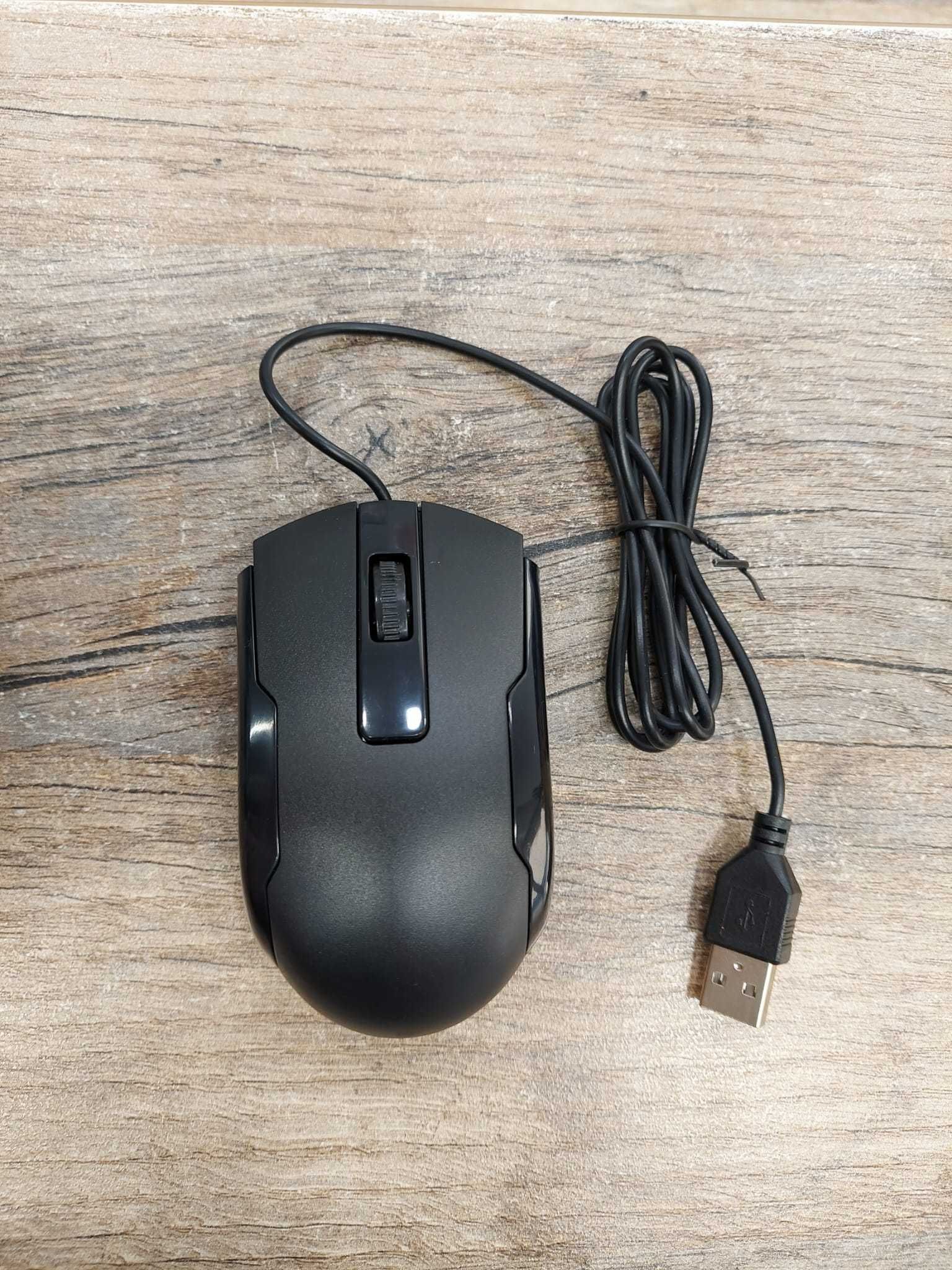 Mysz komputerowa przewodowa optyczna czarna Mouse 5V 100mA gwarancja