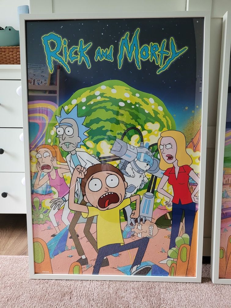 Dwa plakaty Rick and Morty w ramach