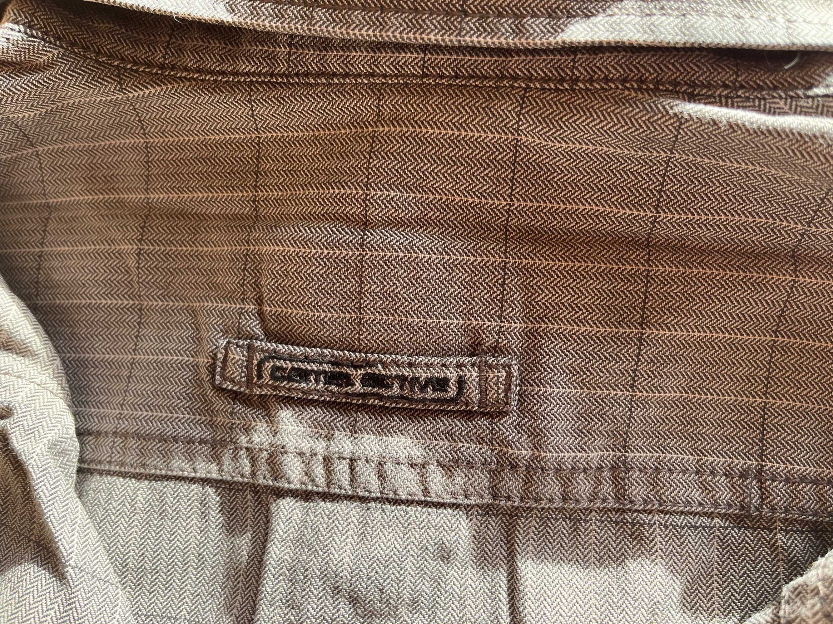 Koszula Camel Active sportowa, szara kratka, długi rękaw bawełna XXL