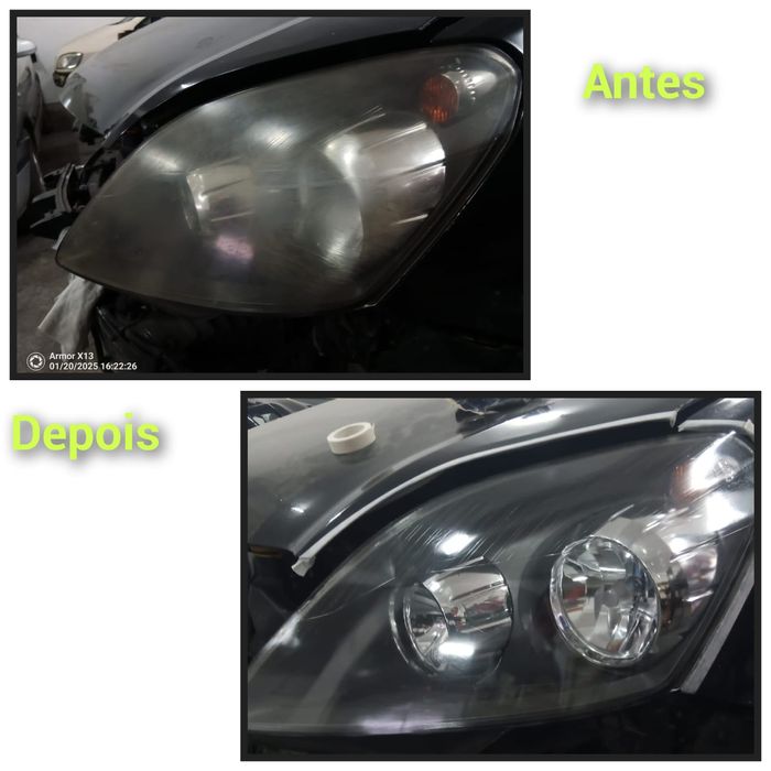 Restauração de ótica faróis