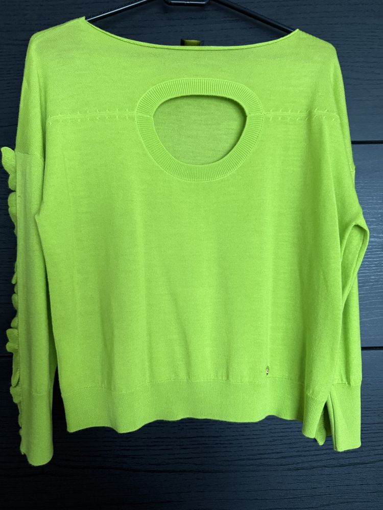 Sweter pinko S neon zieleń