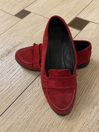Туфлі червоні на низькому, 37