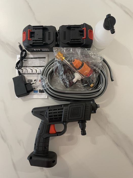 Pistola de Água a Pressão Sem Fios – Kit Completo NOVO