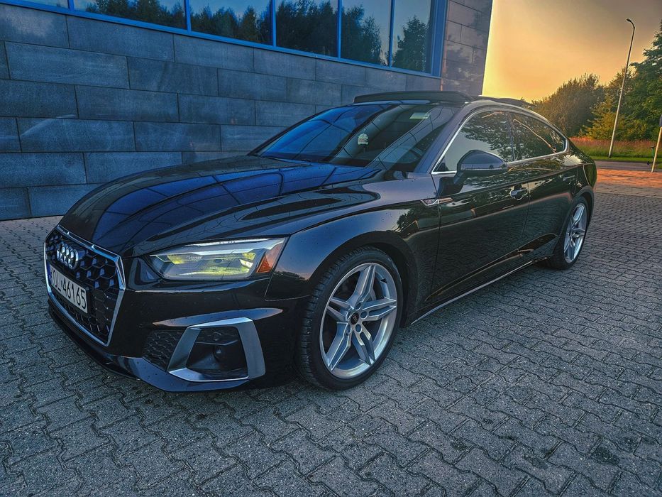 Audi A5 Sportback Bezwypadkowy A5 F5 sportback 45TFSI Quattro 2.0 265KM S-Line Panorama