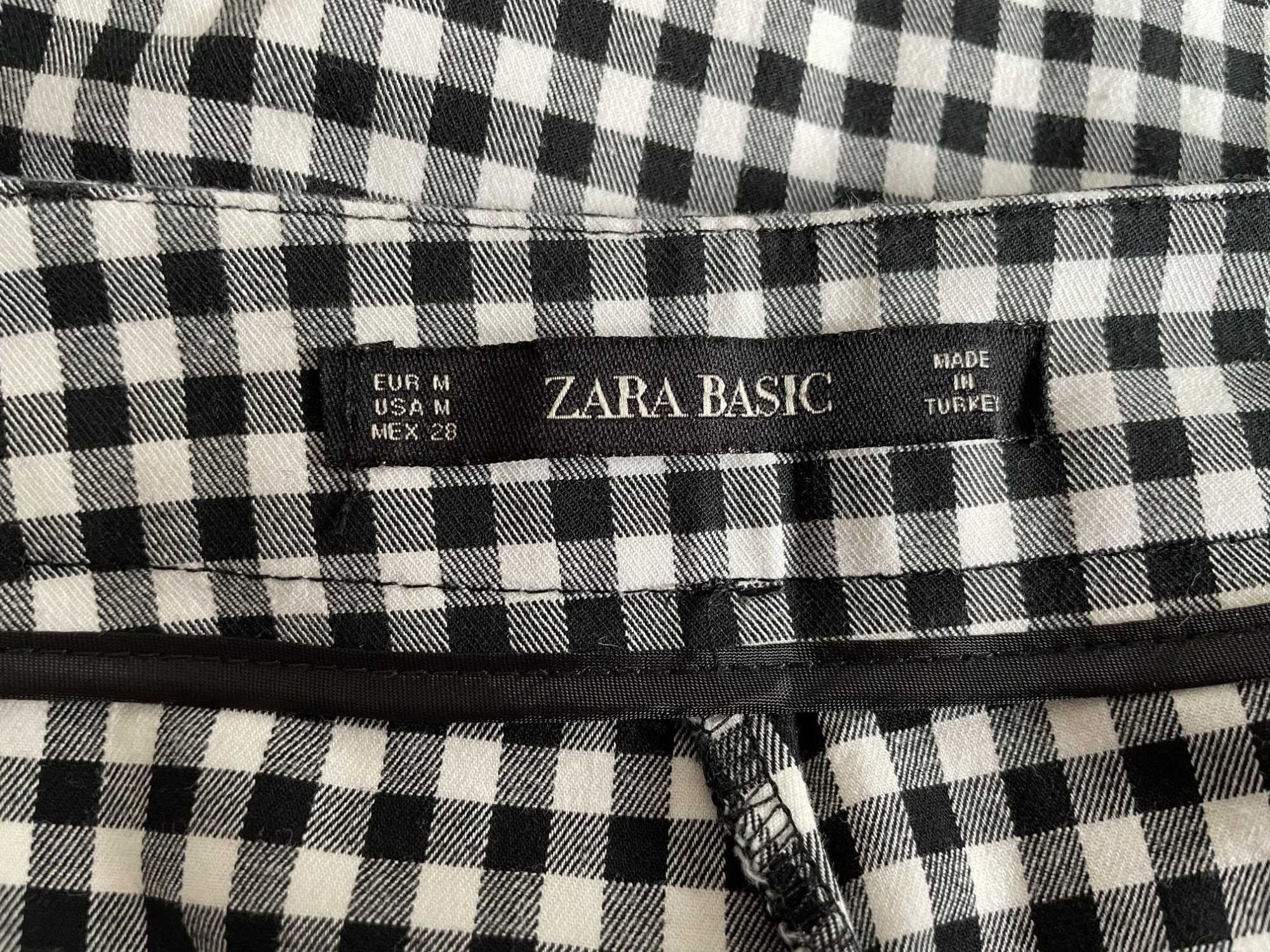 Spodnie Zara (biało-czarne, M)