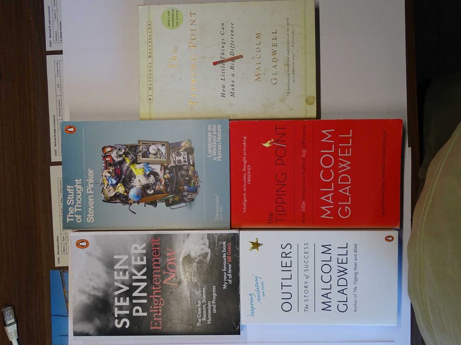 Livros de Malcolm Gladwell e Steven Pinker (Psicologia)