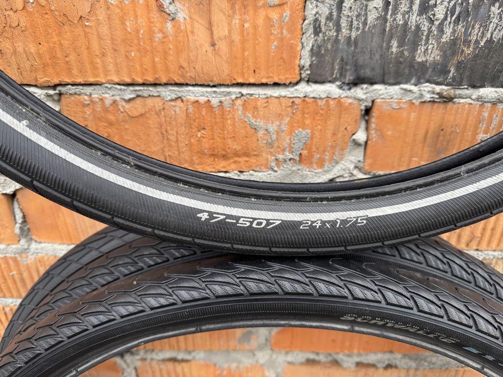 Покришки антипрокольні Schwalbe Marathon Plus 24x1,75 з Німеччини.