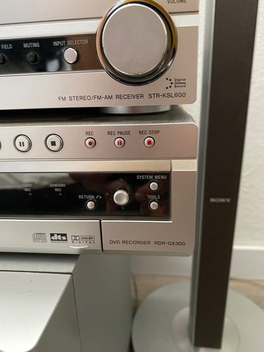 Home cinema Sony com leitor/gravador dvd e control centre e subwoofer