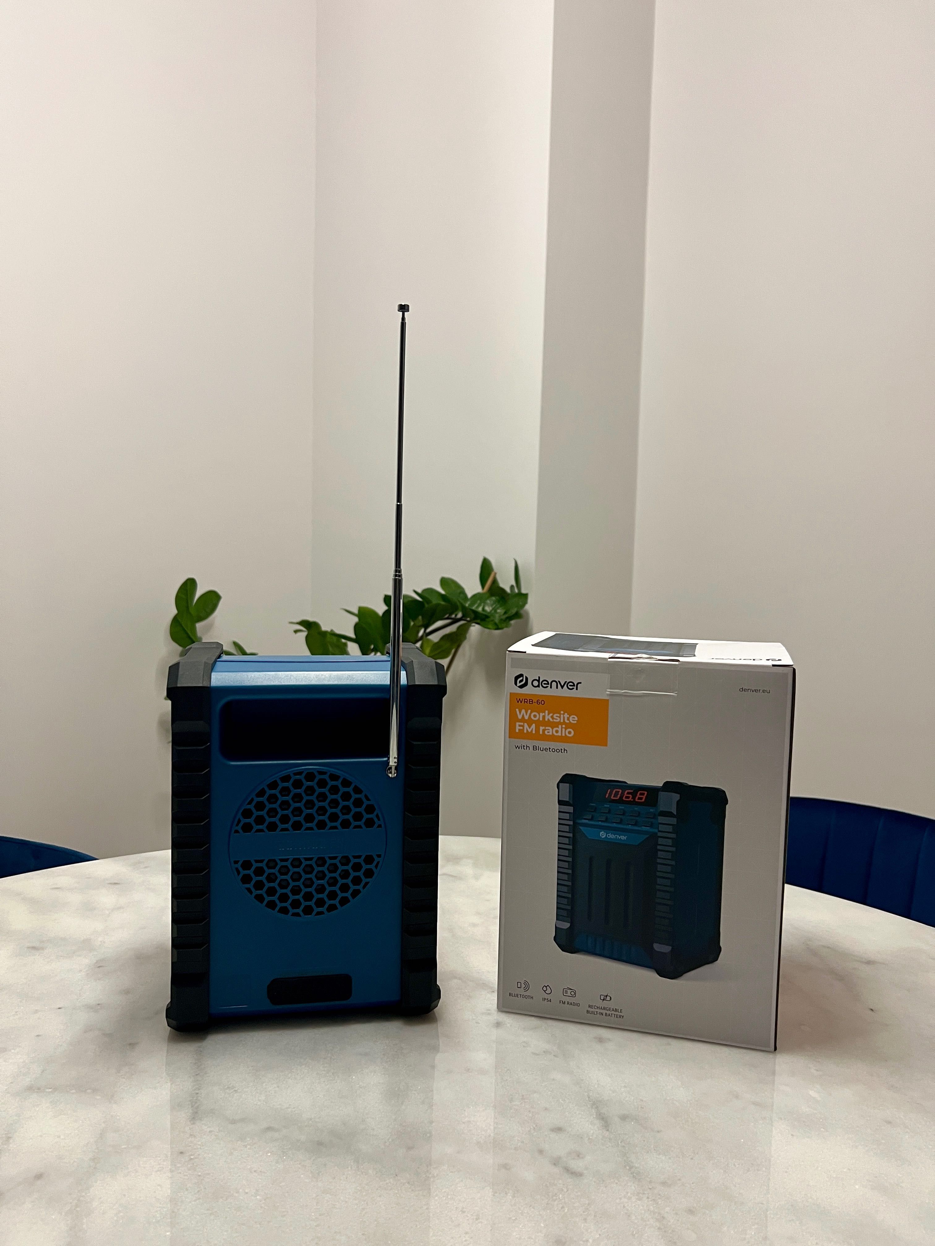 NOWE radio FM budowlane / głośnik Bluetooth - pyłoszczelne IP54 100W