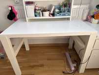 Biurko regulowane ikea Pahl dorabiany blat
