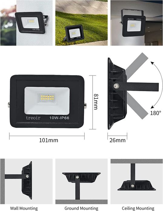 Projetor foco led exterior interior ip66