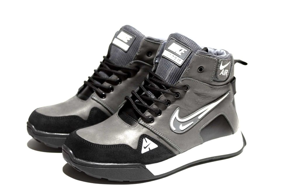 Зимові шкіряні кросівки Nike, черевики найк на хутрі. з 36 по 41р