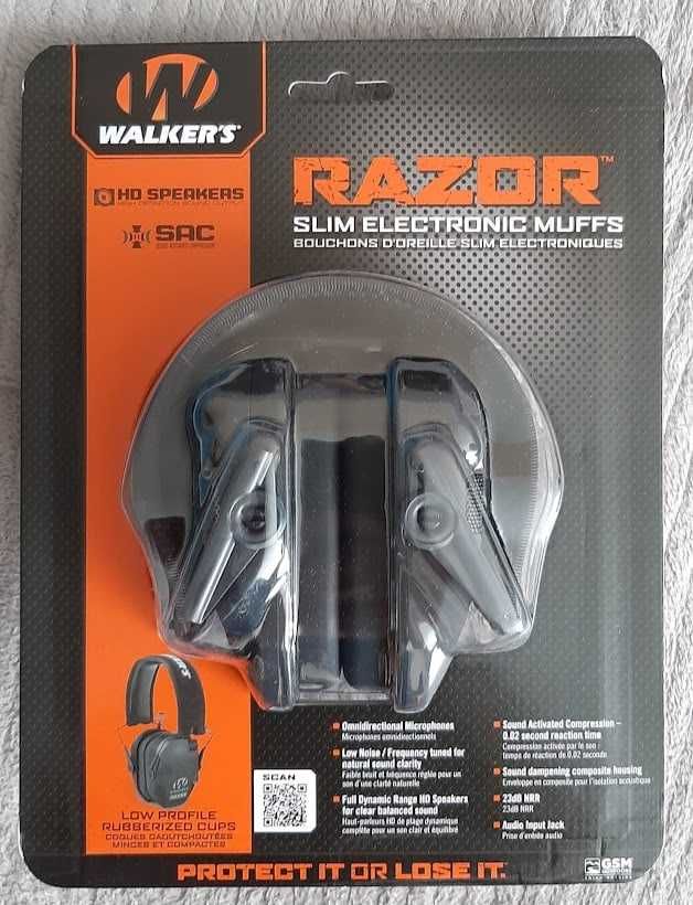 Активные наушники Walker's Razor Slim Ultra, черные