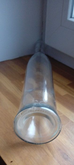 Butelka do oliwy wąska 37 cm Decoupage flakon na oliwę z korkiem