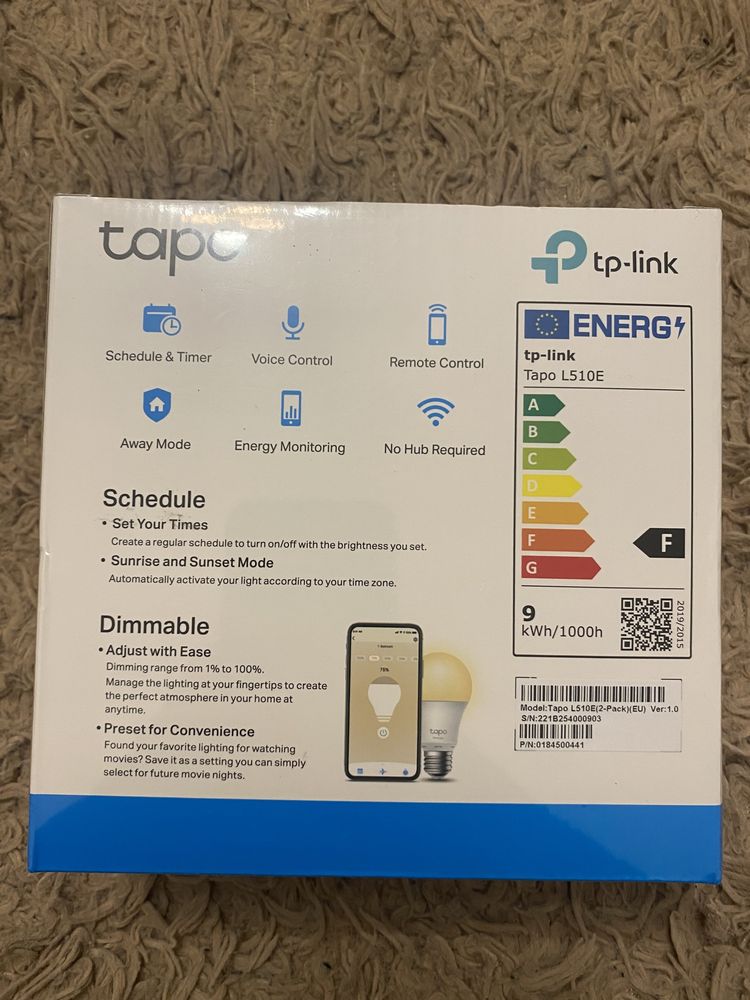 Розумна Wi-Fi лампа TP-LINK Tapo L510E