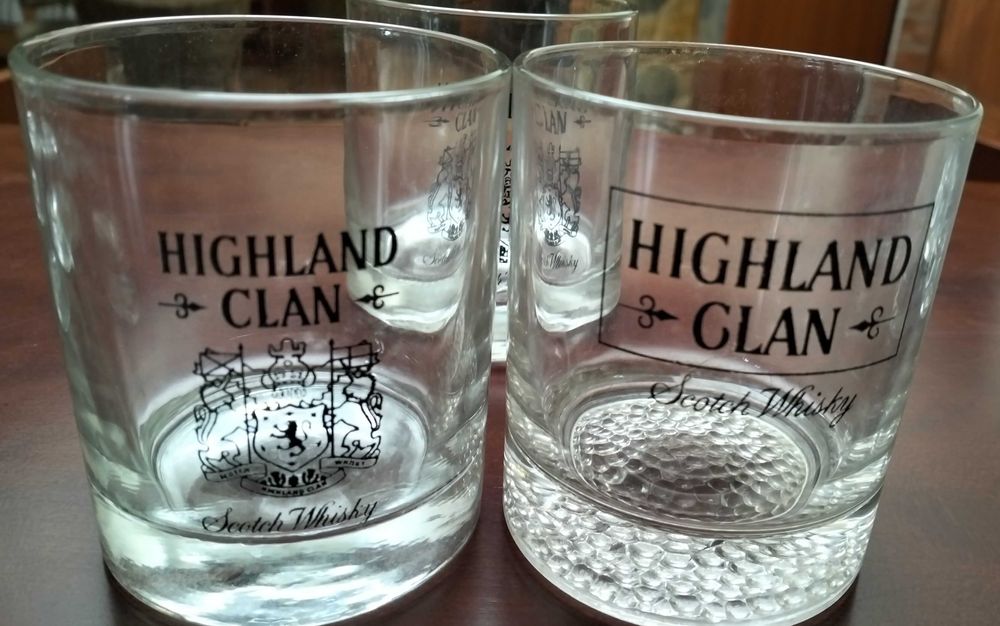 3 copos de uísque colectionáveis "Highland Clan"