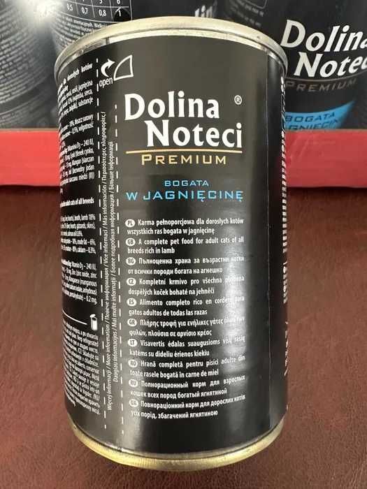 DOLINA NOTECI Premium Jagnięcina 400g karma dla kota 12 puszek
