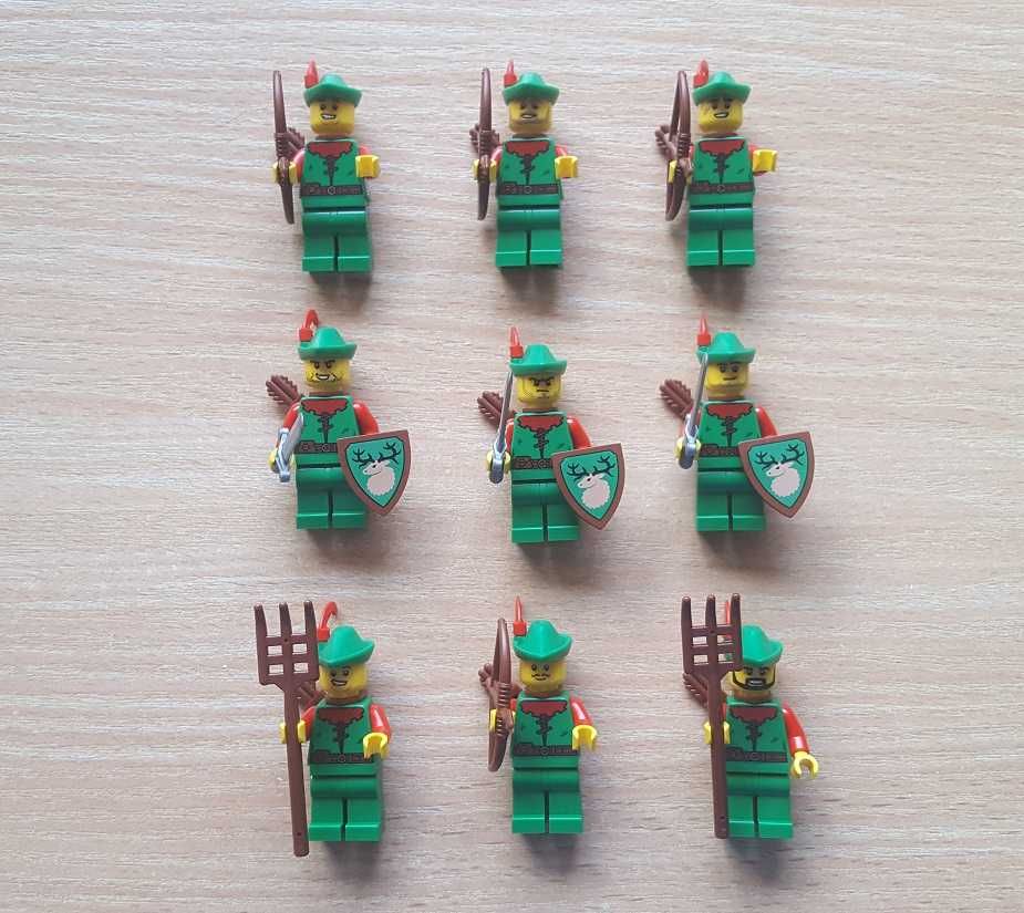 LEGO minifigurki Forestman castle, 40567, 10305, 31120, 21325, 9 sztuk
