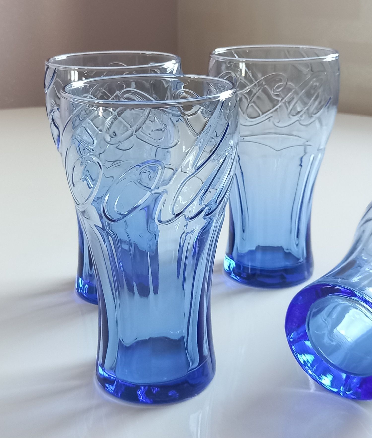 Szklanki Coca-cola szafir kobalt NOWE 4 sztuki + 2 sztuki gratis
