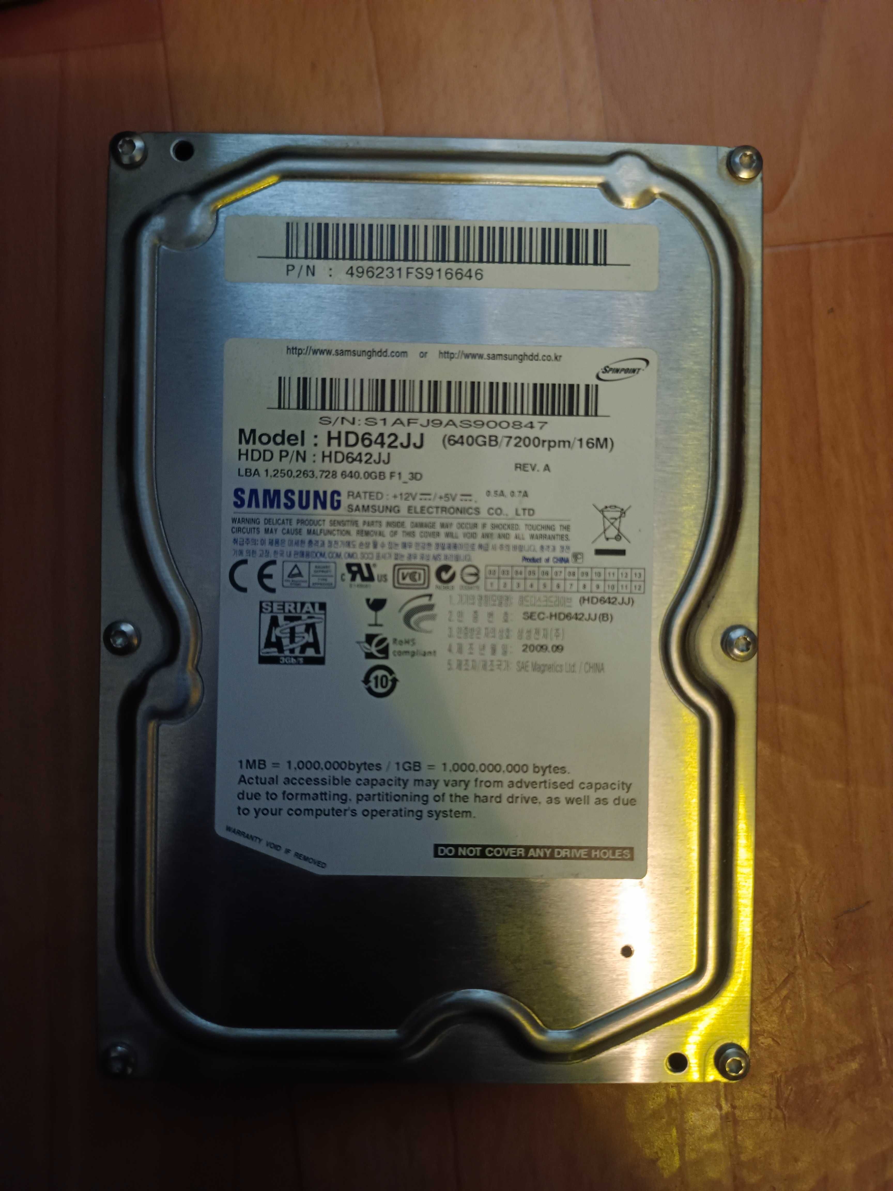Жорсткий диск Samsung HD642JJ 640gb
