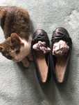 balerinki czarne baletki płaskie buty eleganckie miękkie 37