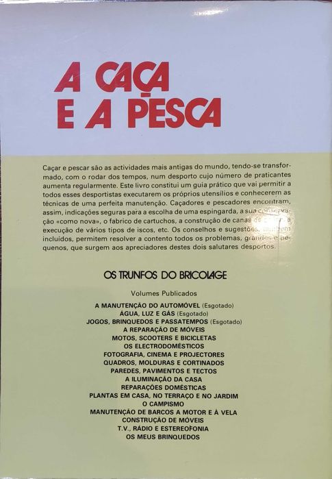 Livro "A Caça e a Pesca - Faça Você Mesmo" R. Grassi e R. Marcenaro
