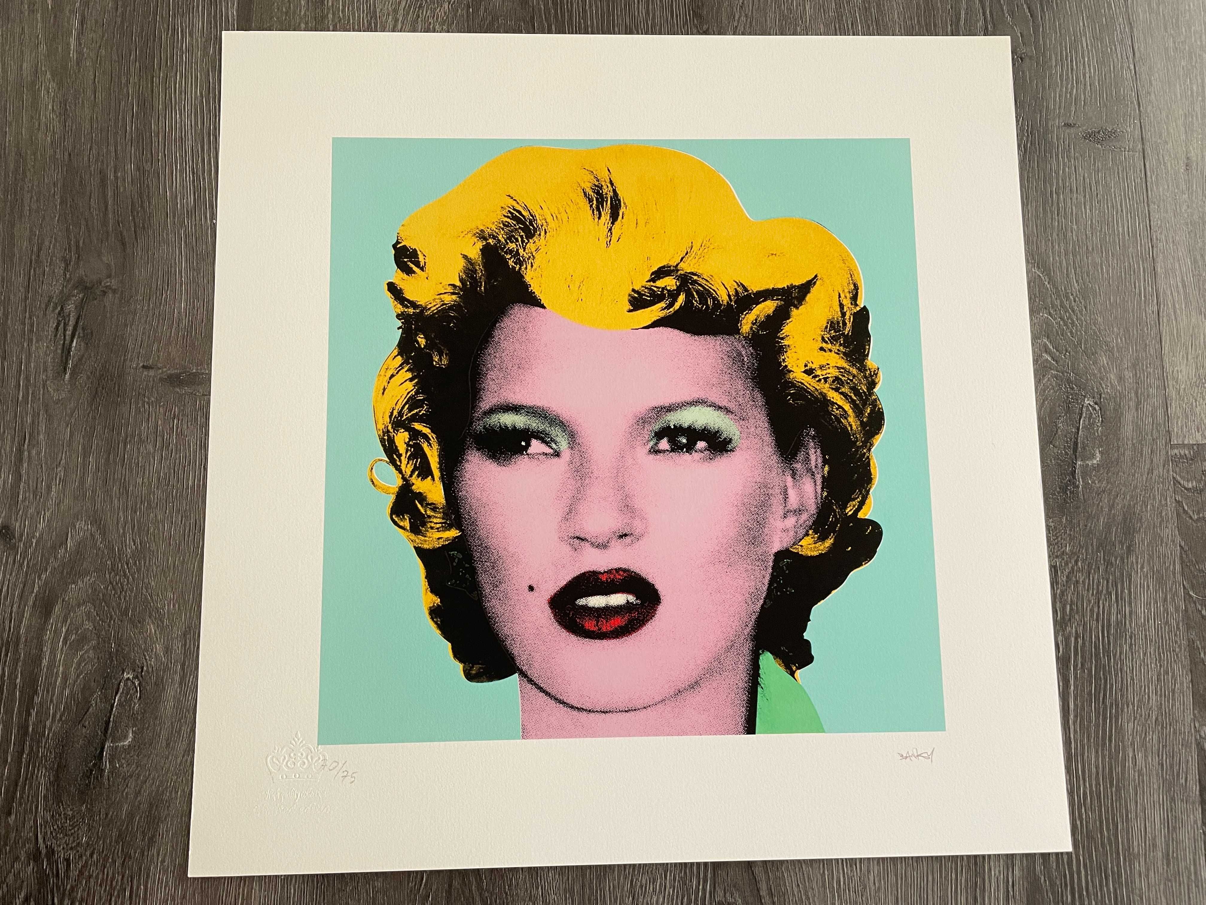 Banksy grafika " Kate Moss" certyfikat reprodukcja