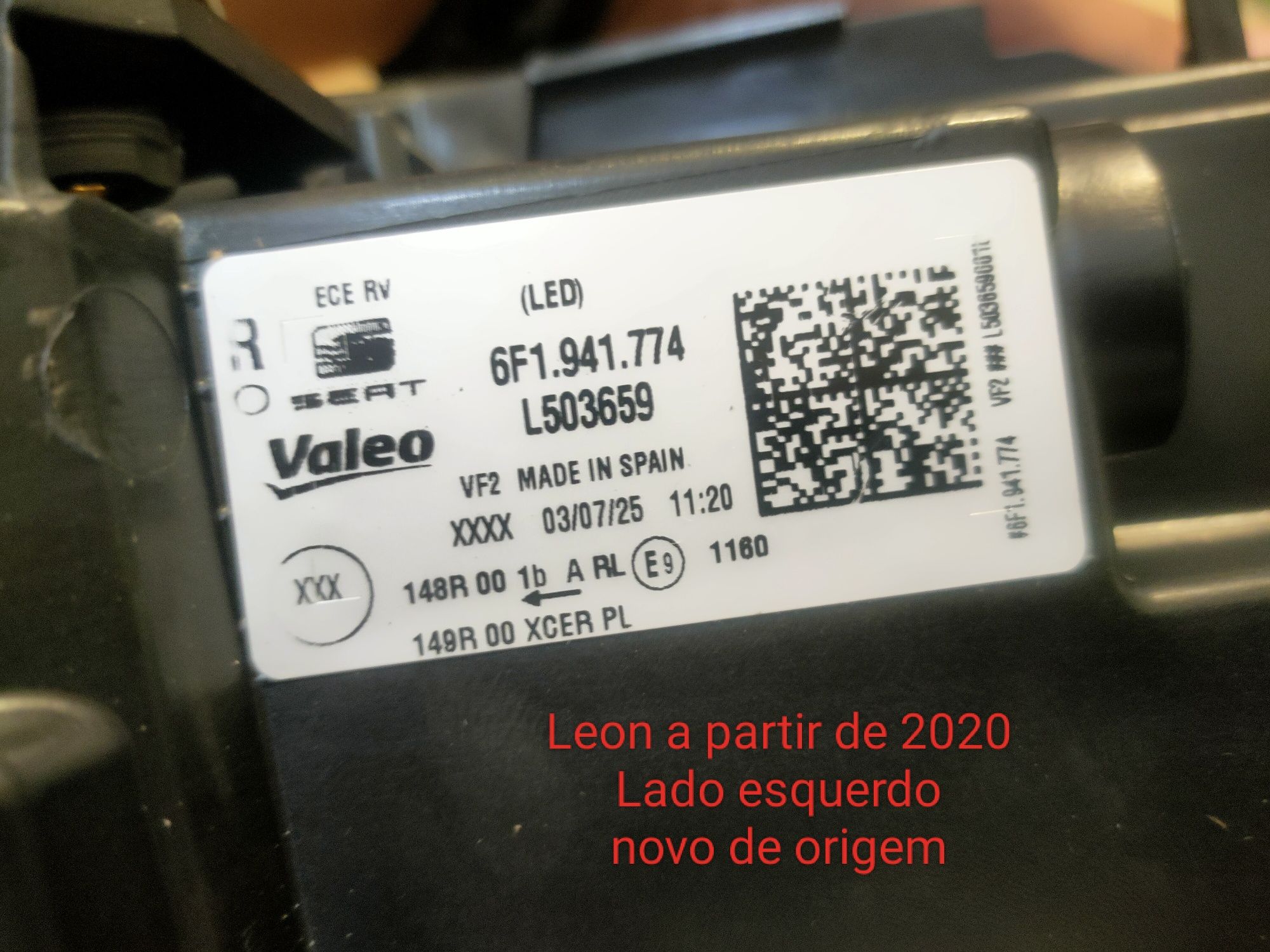 Farol SEAT Leon/Ibiza Novo Original