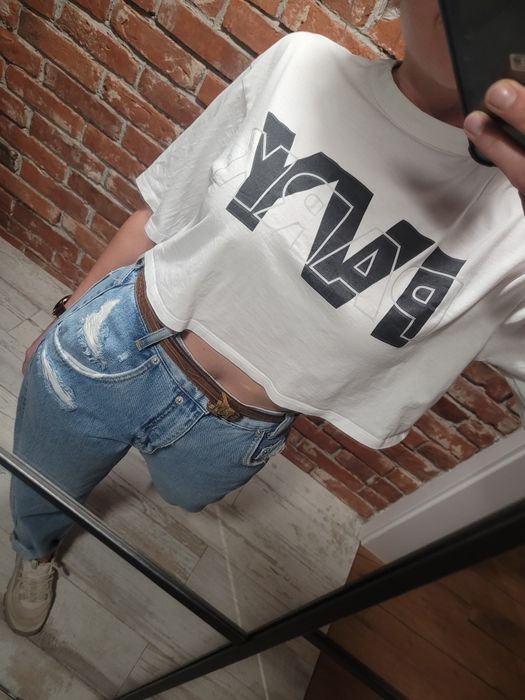 Biały t-shirt oversize crop top Ivy Park