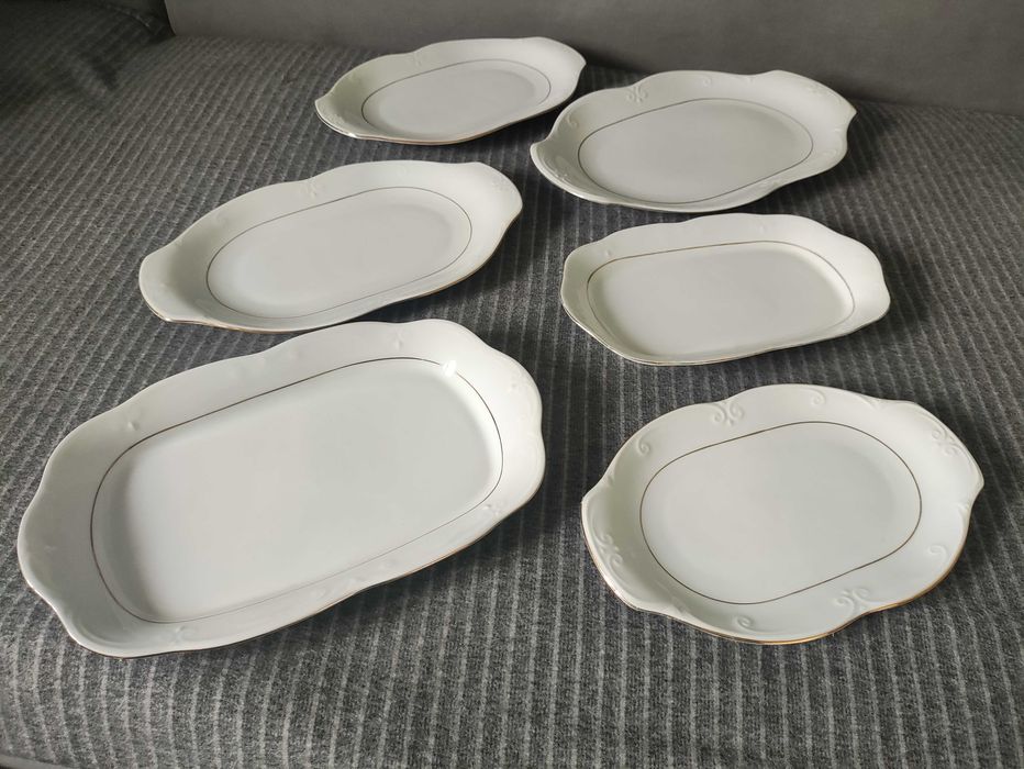 Zastawa Stołowa Filizanki Talerze Chodzież Serwis Obiadowy z porcelany