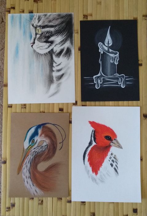 Рисунки пастелью и карандашом