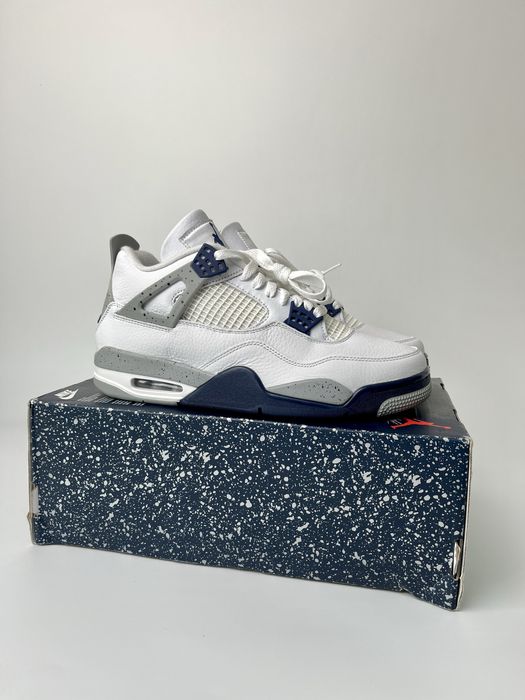 Оригинал Nike Air Jordan 4 Retro White Midnight Navy (DH6927 140)