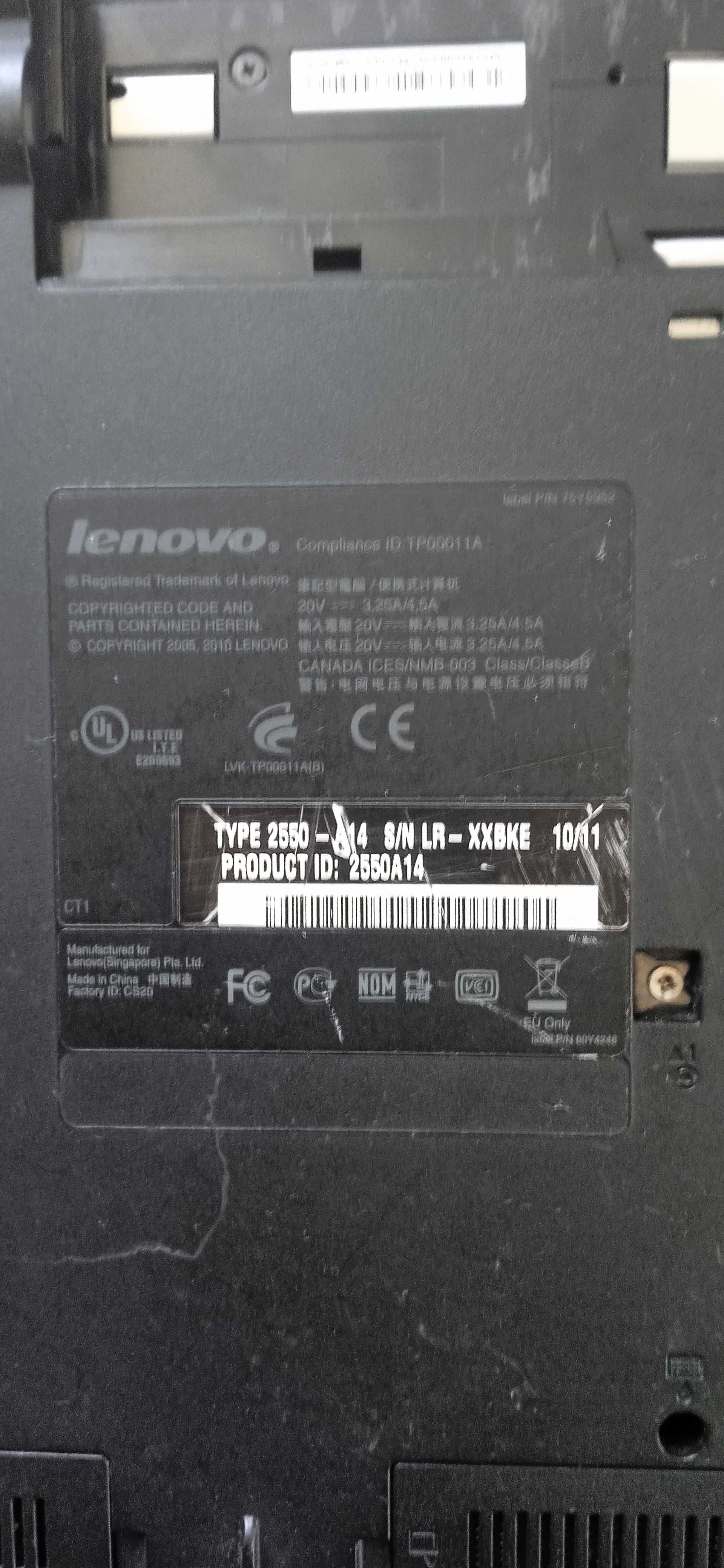 Lenovo L512 Type 2550 під відновлення чи запчастини