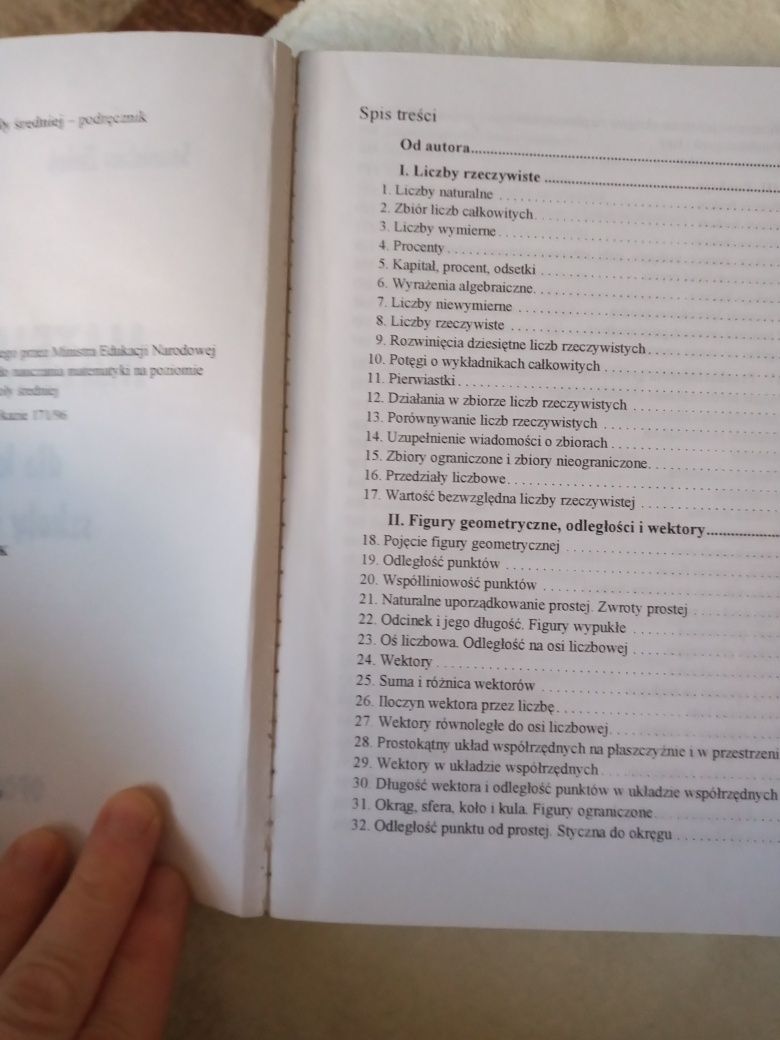 Matematyka dla klasy 1 szkoły średniej. S. Zieleń