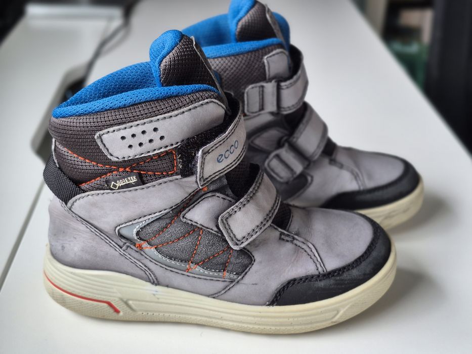Ecco r. 30 – skórzane buty z membraną Gore-Tex, wkładka 18,5 cm