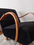 Fotel art deco stary halabala po renowacji lata 40 vintage drewniany