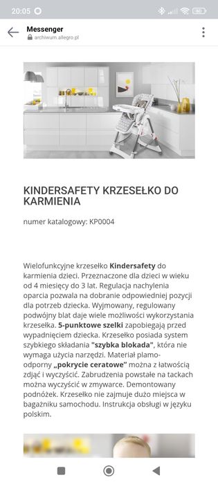 Krzesełko do karmienia