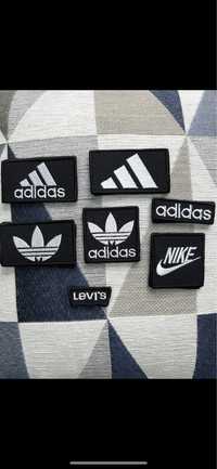 Термоаппликации, Nike, Adidas, Levi’s, аппликации, черные аппликации