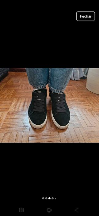 Sapatilhas Suede Puma 39 Pretas Camurça