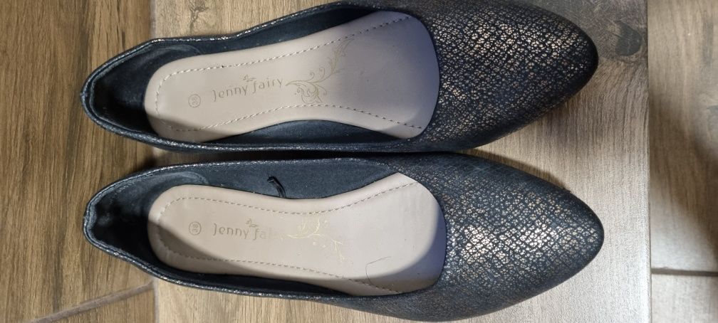 Buty baleriny rozmiar 38 czarno złote