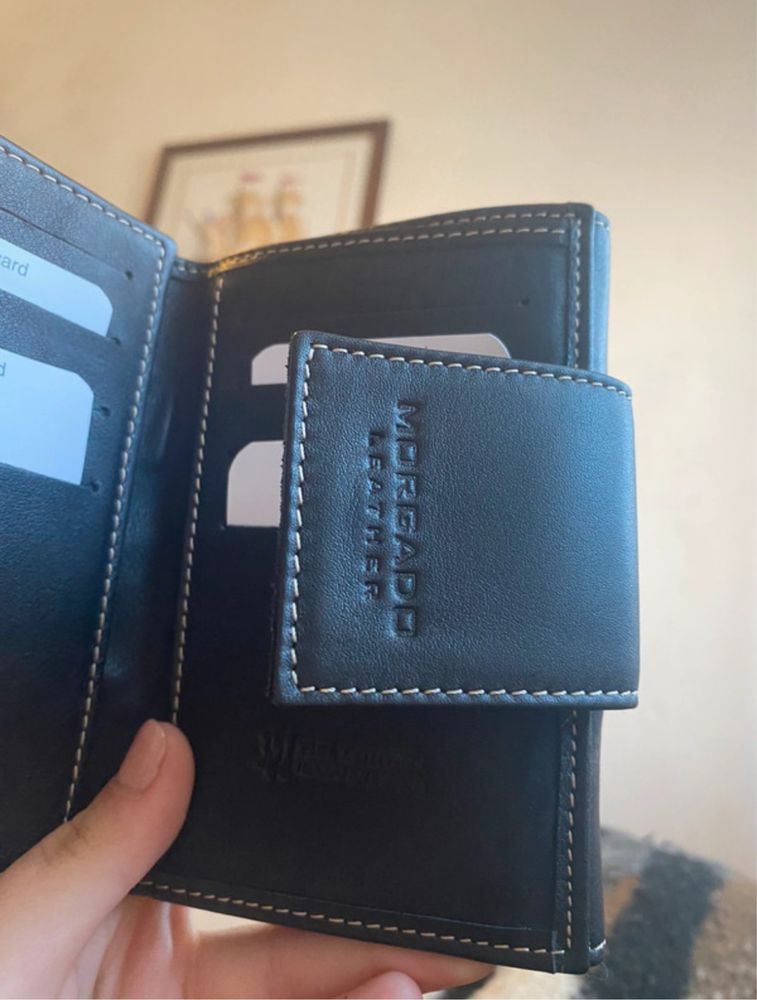 Porta moedas em pele