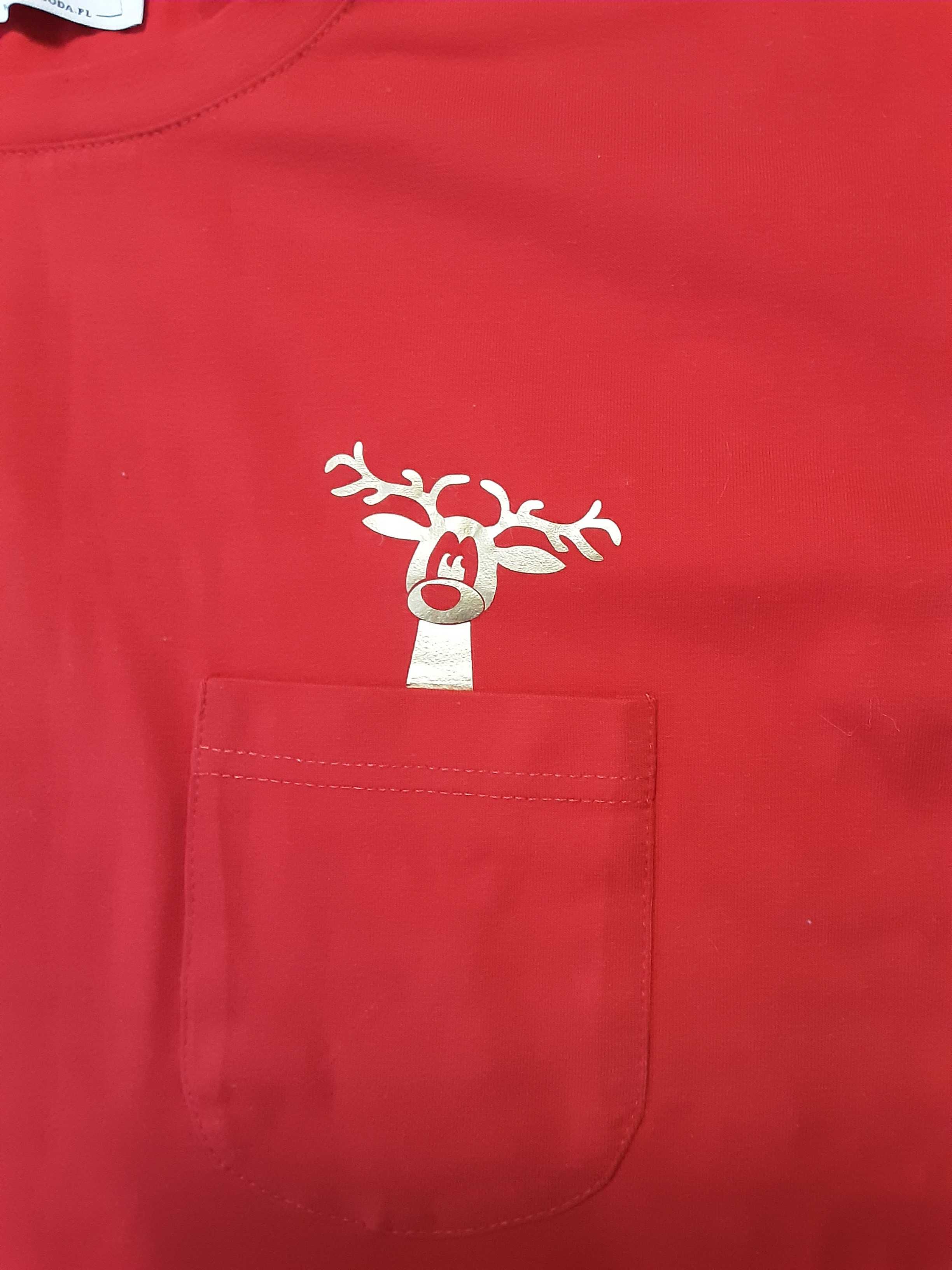 M 38 t-shirt bluzka koszulka krótki rękaw czerwona TMC- Moda