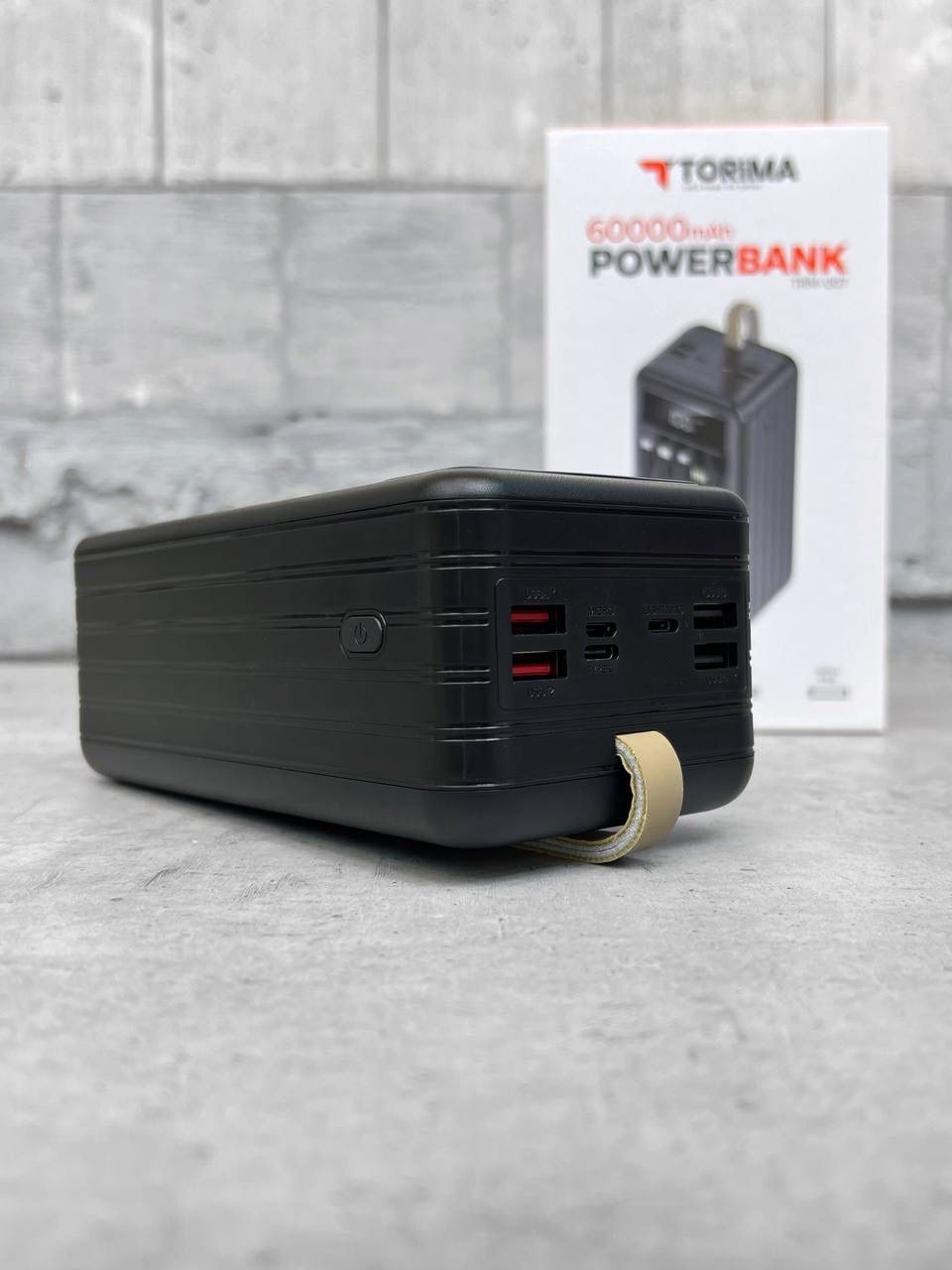 Мощный переносной Power Bank 60000 mAh Torima TRM черный Повербанк