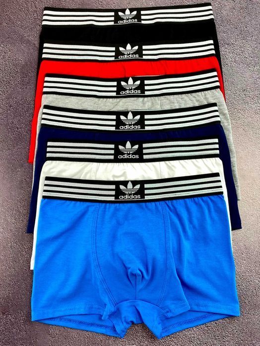 Мужские трусы Adidas (хлопок). Чоловічі боксери Адідас