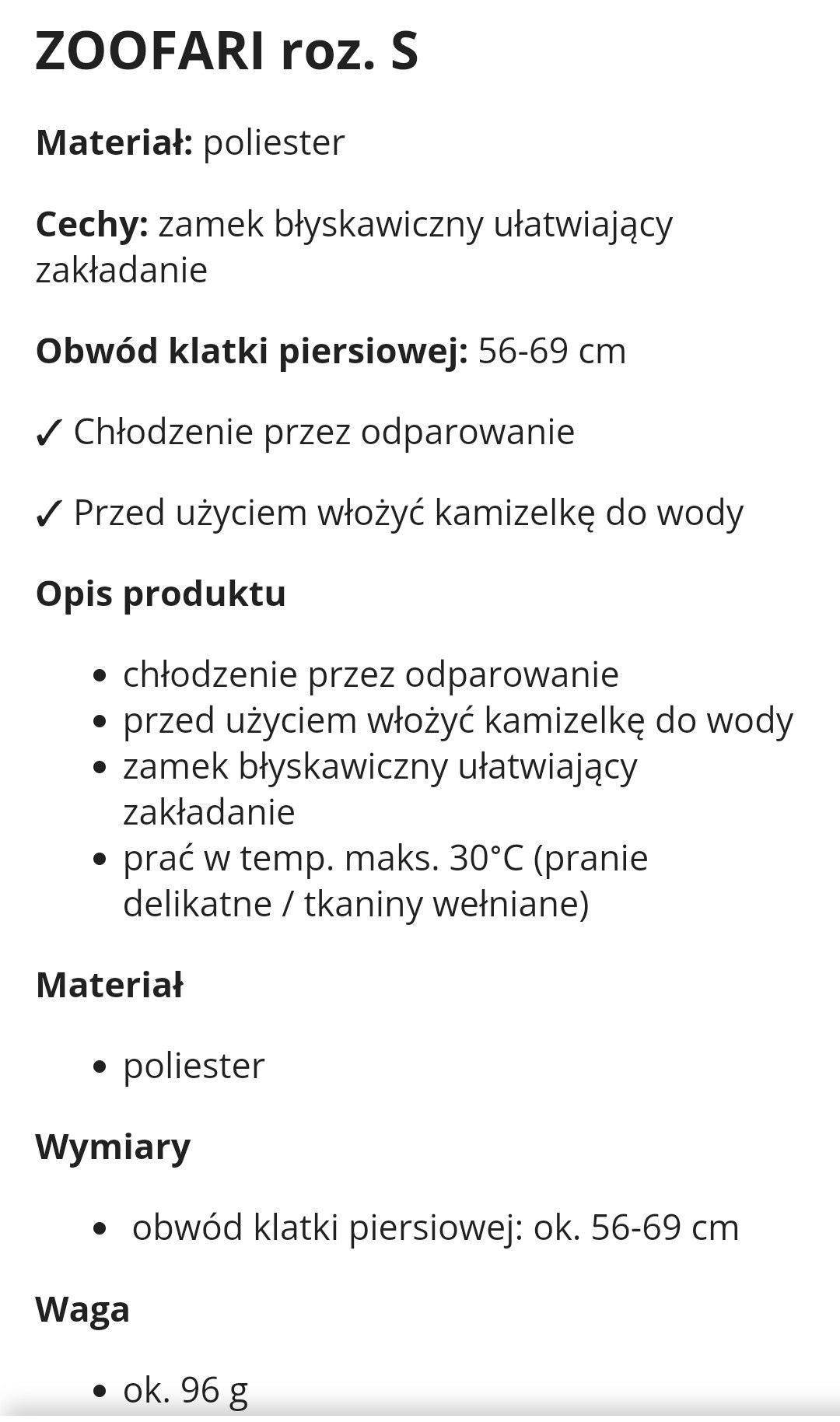 Nowa kamizelka zoofari r.S