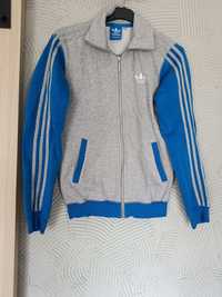 Bluza unisex damska męska szaro niebieska Adidas stan idealny S/M